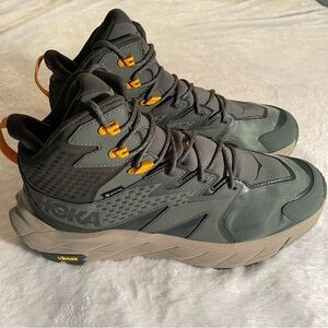 New Hoka One One Anacapa Mid GTX Thyme Radiant Hiking Trail Boots Men's 11D